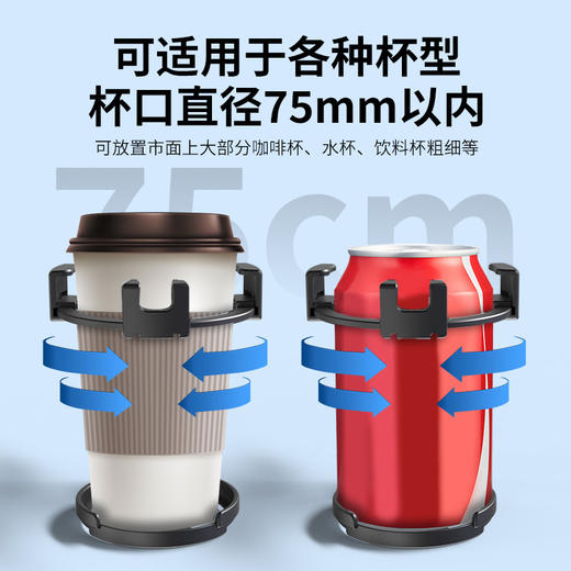 2024年新款多功能二合一汽车出风口导航支架重力手机车内水杯架 商品图1