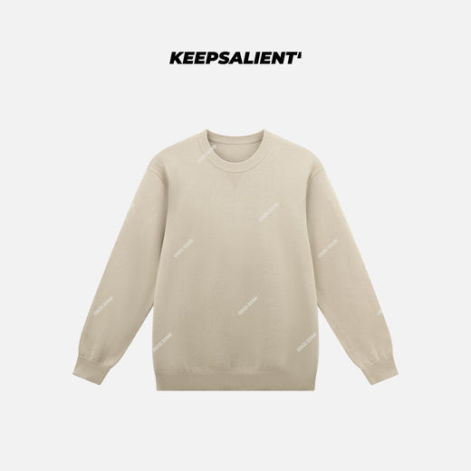 KS男装简约圆领罗纹下摆袖口羊毛衫纯色通勤长袖毛衣24KMM0036 商品图0