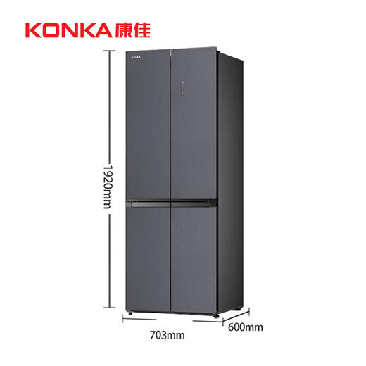 康佳冰箱_BCD-418WUP4-V  60cm超薄零嵌入式418升玻璃面板十字对开电冰箱小蛮腰系列变频一级能效 商品图0