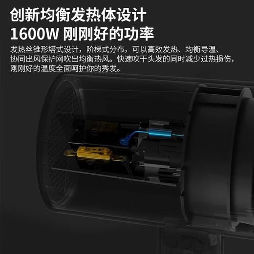 直白  负离子折叠吹风机HL380（White） 商品图3