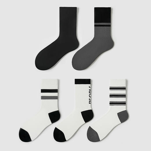 都市丽人都市锋尚中筒袜休闲系列精梳棉袜子男袜子FCTDE1 商品图2