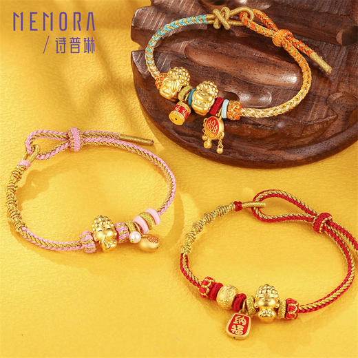 【积分抵值】四不佛转运珠 黄金勿听/勿看/勿言/勿想 足金转运珠MEMORA诗普琳HP780901 商品图2