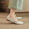 阿么手工女鞋一字带软底软面浅口单鞋女低跟1.8CM温柔淑女风百搭 商品缩略图2