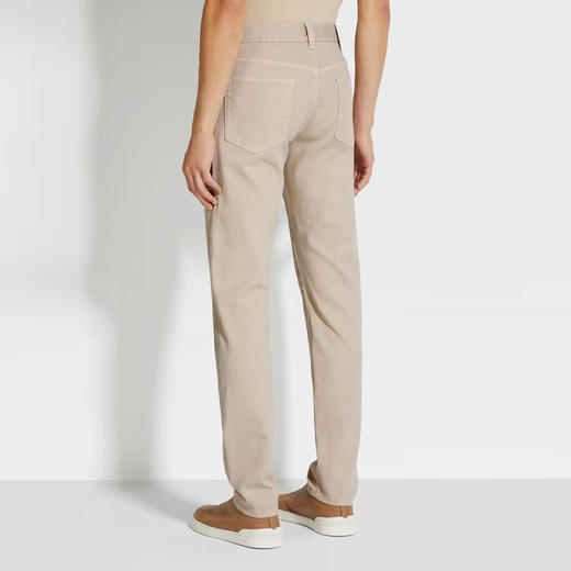 ZEGNA 杰尼亚 男士弹力棉质休闲牛仔裤 米色 UDI45A7 CITYX N03 商品图3