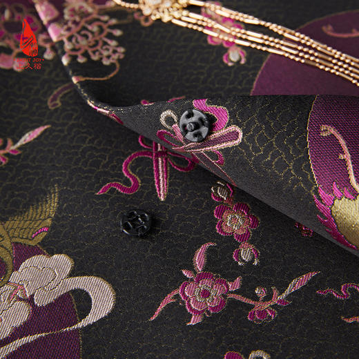 SAINTJOY/上久楷女式宋锦马甲  鹤蝶四季花纹锦 CY1044207008 商品图8