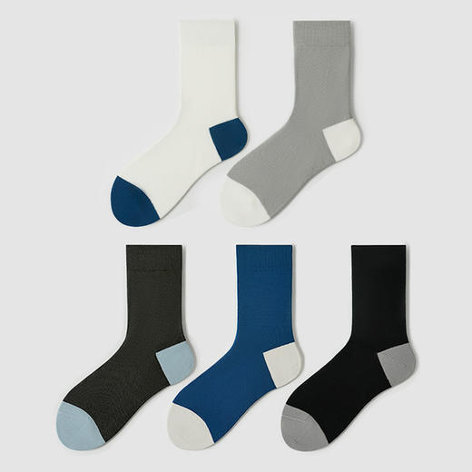 都市丽人都市锋尚中筒袜简约系列精梳棉袜子男袜子FCTDE2 商品图1