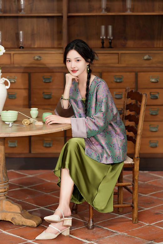 逸红颜明月优选 #中式老钱风宋锦「甜幂」，38MM真丝宋锦，杨幂同款 商品图2