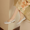 阿么手工女鞋浅口一字带蝴蝶结单鞋百搭平底1.8CM温柔方头低跟鞋 商品缩略图3
