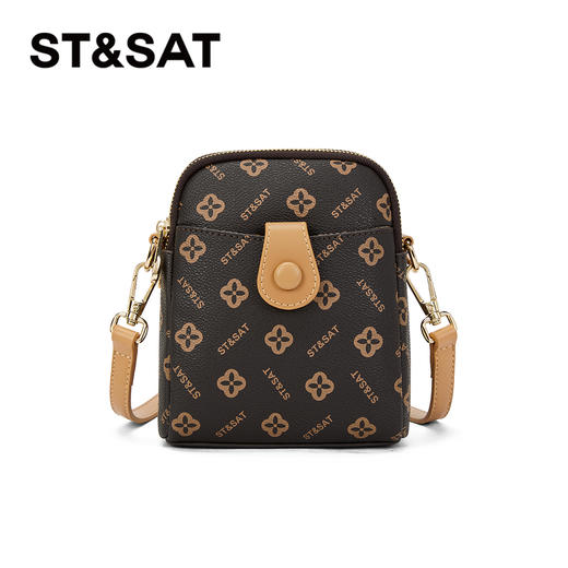 星期六时尚老钱风百搭斜跨小方包SSC521A272 商品图1