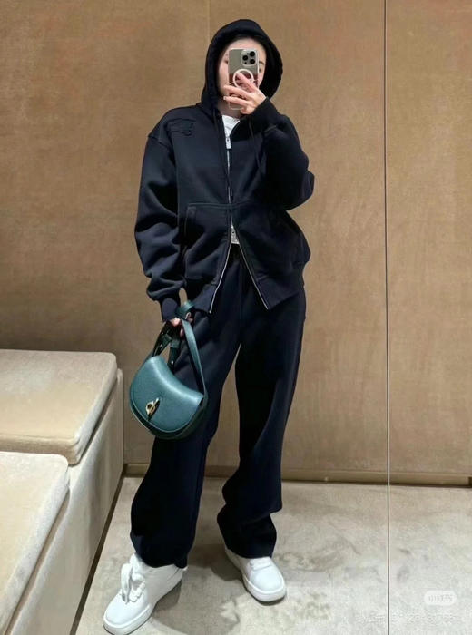 121-1 渠道货 BB骑士战马贴布绣 高密高支厚实 连帽加绒拉链卫衣 男款 女生也爱穿 商品图7