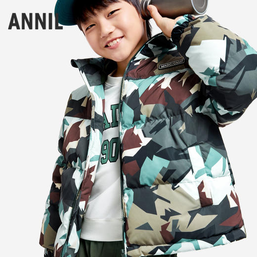 【轻暖0~10℃】男童三防短款羽绒服冬季新款安奈儿童装EB445504 商品图9