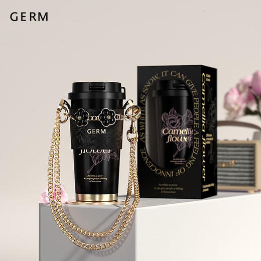 【自营】 格沵GERM 山茶花系列闪耀保温杯 送杯套挂件 S31603不锈钢 500ml 谧黛山茶/馥郁山茶 商品图1
