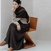绽放旅行女装650朵/花苞裙设计感拼接直筒百搭咖啡色针织半身长裙 商品缩略图2