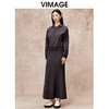 VIMAGE纬漫纪秋季新款时尚显瘦百搭纯色简约休闲宽松连帽卫衣V2213824 商品缩略图1