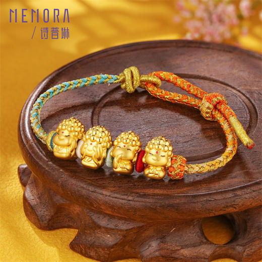 【积分抵值】四不佛转运珠 黄金勿听/勿看/勿言/勿想 足金转运珠MEMORA诗普琳HP780901 商品图11