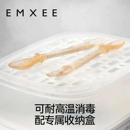 【辅食餐具】嫚熙刮泥勺婴儿三合一吃水果泥勺工具双头喂养勺宝宝硅胶辅食勺子 商品图4