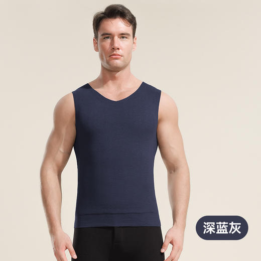 【羊毛贴片背心，一件应对降温】男女士全羊毛贴片背心 男款无痕打底内穿 秋冬护背保暖背心 商品图8