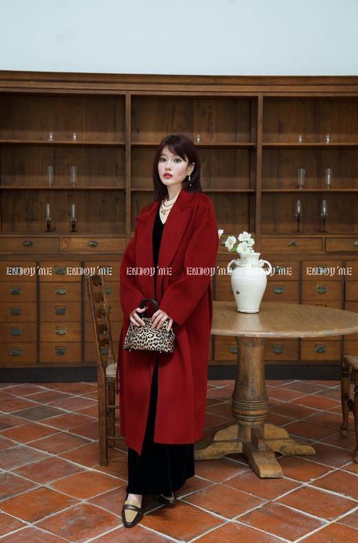 【门店同款】ENJOY冬季柔韧与共一梦繁星腰带大衣 159496044 商品图0