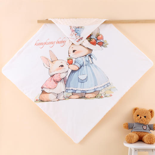 24D康康大版印花安抚绒恒温抱被 商品图0