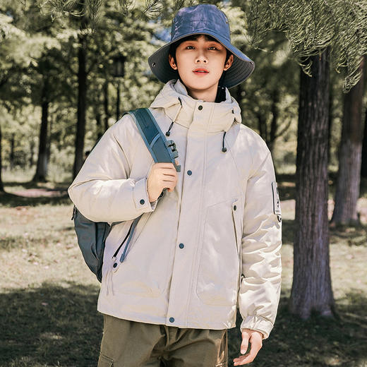 【男女同款-多色可选❗️情侣款连帽休闲棉衣】一件户外小鲜肉都想拥有的外套，均衡蓄热锁温，优选优质面料，给你舒适穿着体验，新款工装棉衣外套，情侣短款宽松户外冲锋衣L 商品图3