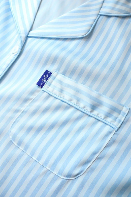 治愈条纹天丝睡衣 商品图1