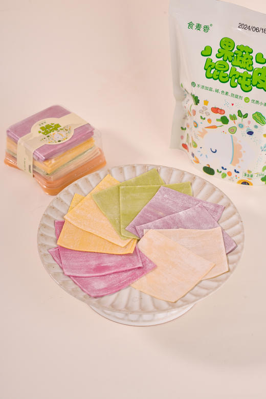 食麦香五色果蔬馄饨皮 商品图3