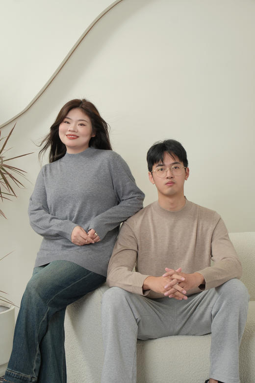 【现货】羊毛30%【圆领套头衫】亲肤可贴服穿、可机洗，7色随心搭配，基础款JX56 商品图1