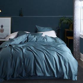 圣夫妮  轻奢60s长绒棉四件套200*230cm-海水兰SFN-012