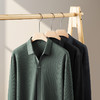 【新款DDP】大依优型大码V领长袖卫衣翻领男装加肥加大体恤大号上衣胖子弹力休闲商务 商品缩略图8