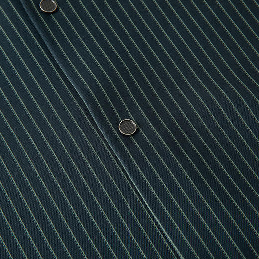 【加绒】【新款DPS】大依优型大码竖条纹长袖衬衫弹力加肥加大胖子上衣男士T恤肥佬打底男装 商品图9