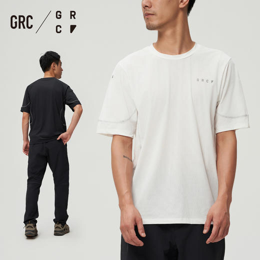 GRC桀骜无尽新款夏季通勤男女款透气速干隐藏反光线快干骑行短袖 商品图1
