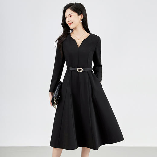 【高货】全新升级【铂金会员339/天猫459/差价120】(20131) 洛诗琳2024早秋法式气质女人电影感轻奢通勤收腰连衣裙女 商品图3