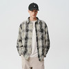714street复古扎染格子长袖衬衫男高级感痞帅秋季新款宽松外套女 商品缩略图0