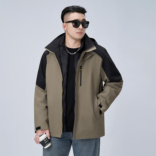 【可拆卸帽】【新款DMH】大依优型大码连帽夹克外套可拆卸帽子男宽松加肥加大码上衣夹克潮流 商品图4