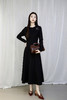 空气层收腰漆黑色连衣裙HJ3S92 商品缩略图4