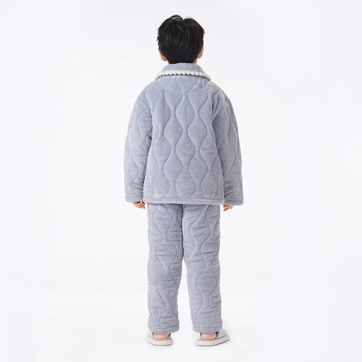 都市丽人眯雅佳睡衣夹棉系列长袖法兰绒夹棉加厚童装中夹棉套装JHT1B9 商品图7