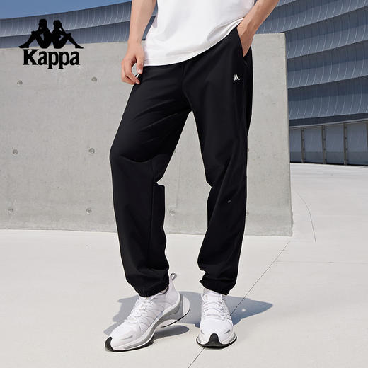 Kappa卡帕背靠背运动长裤2024新款星期裤防泼水裤子弹力直筒裤男K0E72AY56 商品图0