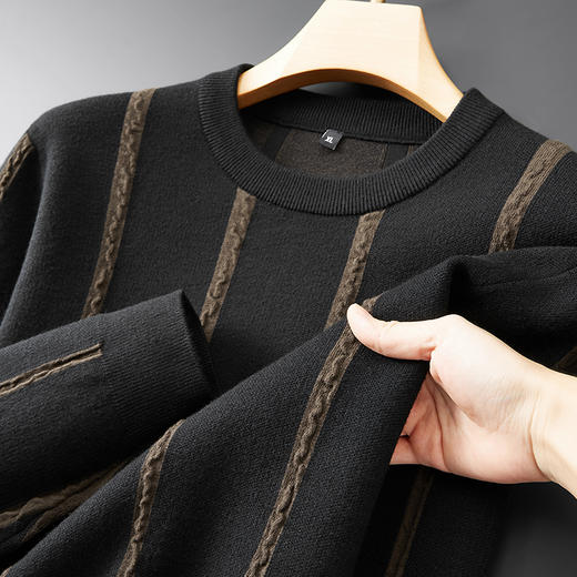 【新款DPF】大依优型大码毛衣针织衫毛衫休闲加肥加大男士胖子大码内搭上衣潮款打底衫 商品图3