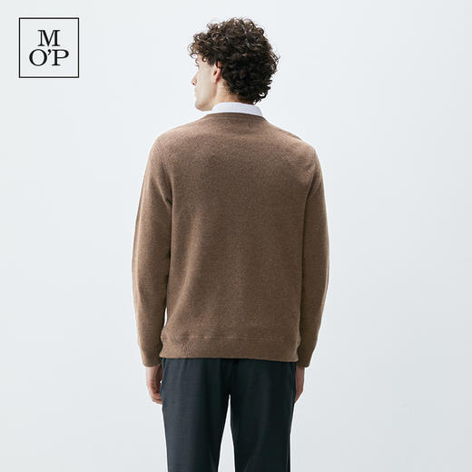 圆领基本款羊毛羊绒毛织套头衫 商品图3