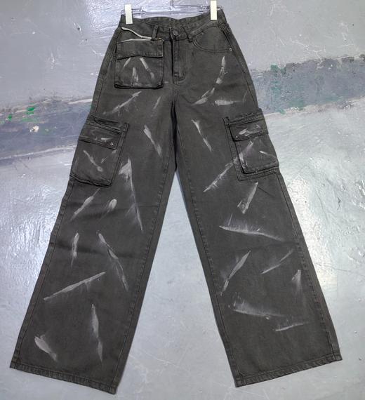 Z1喷漆涂鸦阔腿工装裤40710秋装 秋季 008323552501 商品图6