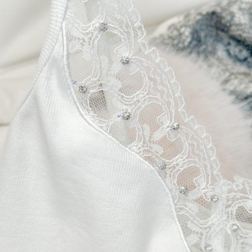 BeQueenStory【纯欲露丝】时尚百搭柔软修身手工钩花工艺背心上衣 商品图2