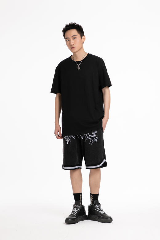 赤兔嗨购精梳长绒棉T恤宽松休闲男女同款24年新品正肩短袖01D 商品图3