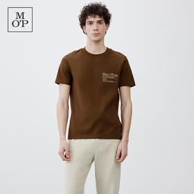 Marc O'Polo/MOP 夏季新款圆领*棉简约刺绣字母短袖T恤男