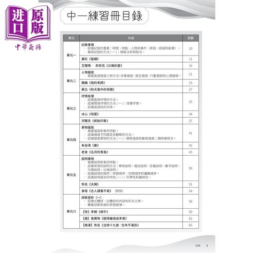 【中商原版】初中星级应试系列 中国语文阅读理解练习 中一级 附参考答案 香港中学文凭试HKDSE 港台原版 商品图1