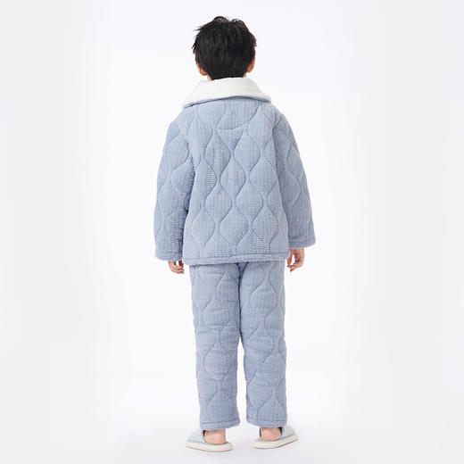 都市丽人眯雅佳睡衣亲情蜜语长袖烂花夹棉加厚童装中夹棉套装JHT9B8 商品图6