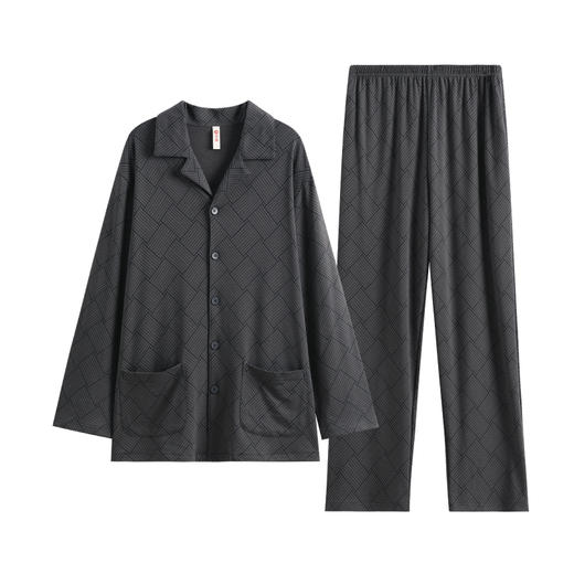 男士春秋款秋季纯棉长袖高级感家居服男款休闲套装可外穿  芬腾 商品图0