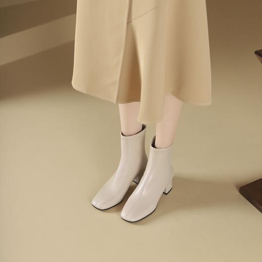 westory2024年秋冬新款优雅风中高跟百搭短靴切尔西W24DS84191 商品图4