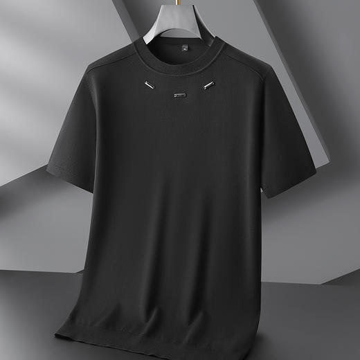 【新款DPF】大依优型毛衣针织短袖背心休闲针织衫毛背心加肥加大上衣男士胖子大码毛衫t恤打底 商品图4