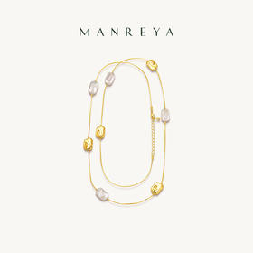 “云间月”巴洛克毛衣链金色银色两款可选，可单戴可叠戴