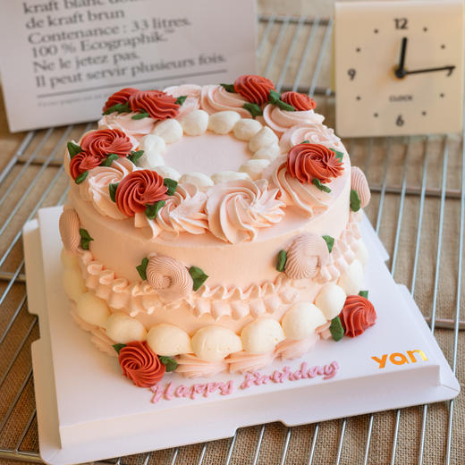 复古玫瑰裱花蛋糕 商品图0